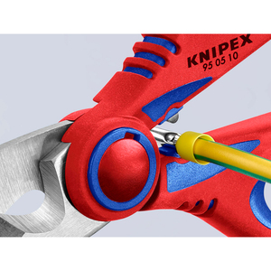 Tijeras de electricista Knipex, hojas rectas con punto de prensado, 160 mm - Product Image 4