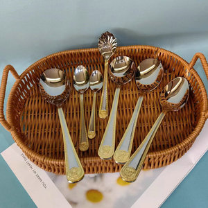 Set di posate in acciaio inossidabile da 84 pezzi, coltello, forchetta, cucchiaio, bacchette, confezione regalo, custodia in pelle, all'ingrosso, per l'estero - Product Image 4