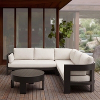 Ensemble de table et de chaises de salle à manger d'extérieur minimaliste moderne, meubles de jardin de loisirs avec coussins, table de patio pour 6 personnes