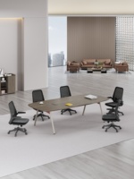 Table de conférence de bureau commerciale ovale moderne, simple et compacte, avec plateau en MDF, couleur personnalisable, petite table de réunion pour projets