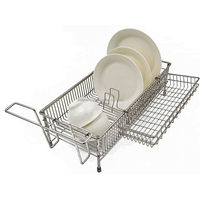 Égouttoir simple pour vaisselle et bols en acier inoxydable monocouche, support de rangement pour la maison