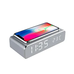 Alam Clock batteria di ricarica Wireless Carregador Sem Fio caricabatterie Muti-funzionali mobili da 10Watt