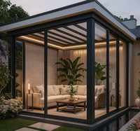 Gazebo en aluminium de qualité supérieure, résistant au vent et à la pluie, avec toit rétractable motorisé intelligent, système de conception multi-options personnalisable, urbain