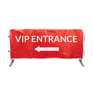 Barrera de vinilo para eventos al aire libre personalizada, valla de barricada, cubierta de control de multitudes, Bandera de impresión, tela, valla de poliéster, bandera flexible - Product Image 4