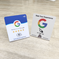 Personalisierte Social-Media-Bewertungs-NFC-Visitenkarte, 13,56 MHz RFID mit NTAG215-Chip, Unterstützung für Zahlungen & Hotelnutzung
