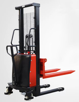 Chariot élévateur électrique compact 300 kg 1,6 m avec fourches réglables pour le chargement et le déchargement des camions