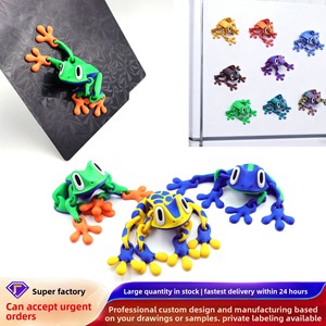 Nouveauté transfrontalière : Modèle articulé de grenouille magnétique en verre, thème animal, grenouille des eaux douces, figurine décorative - Product Image 3