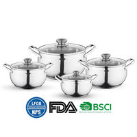Marmite de cuisson classique en acier inoxydable en forme de pomme, base épaisse 5 couches, compatible induction, avec couvercle en verre – Offre Spéciale