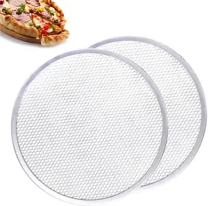 Malla de aleación de aluminio para Pizza, accesorio de panadería china de 14''