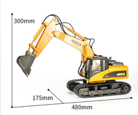 En stock, HUINA 1535, excavatrice RC semi-alliage 15 canaux 1:14, télécommande sans fil 2.4G, camion de chantier