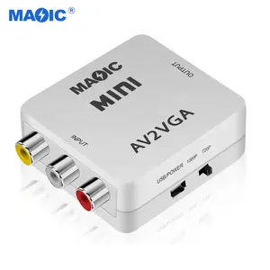 Promoção Venda Quente Estoque de Alta Qualidade 1080P 60Hz AV2VGA Conversor AV/RCA para VGA Adaptador De Vídeo