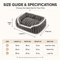 Coussin carré en peluche douce pour animaux de compagnie, lavable, chaud, en coton PP, pour chat et chien, avec fond antidérapant, vente en gros