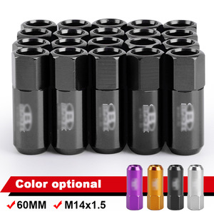 M14x1.50 Aluminum Alloy <b>Wheel</b> Bolts 60mm Purple For Car <b>Replacement</b> - Product Image 3