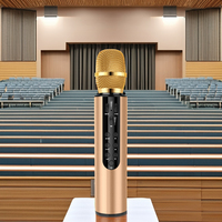 Microphone portable sans fil en alliage d'aluminium M6 pour karaoké, avec haut-parleur à réduction de bruit, vente en gros d'usine
