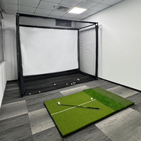 Enceinte de simulateur de golf 10x8x5 pieds avec écran d'impact HD et kit de structure – Direct Usine |   Simulateur de golf d'intérieur pour l'entraînement à domicile