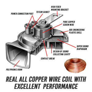 Kaier <span class=keywords><strong>klaxon</strong></span> de voiture <span class=keywords><strong>klaxon</strong></span> de <span class=keywords><strong>klaxon</strong></span> d'escargot de 24v 12v - Product Image 3