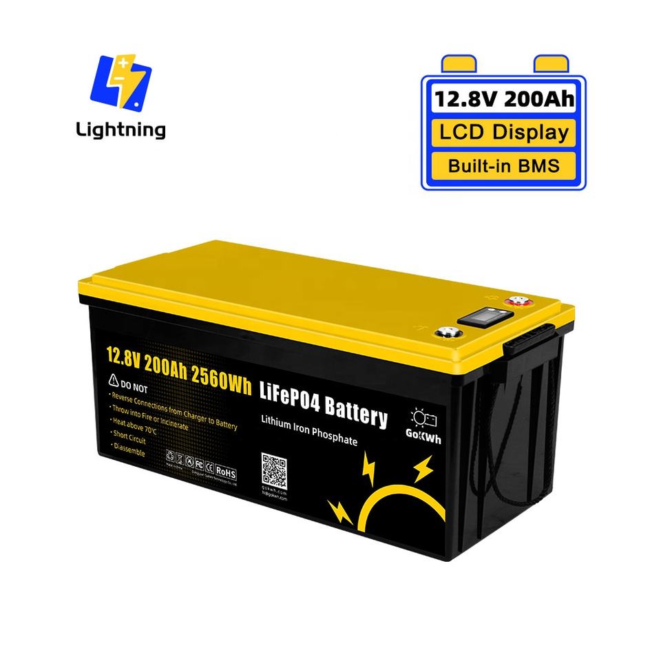 Grade A GoKWh Lithium Ion Batteries 12V 24V 100Ah 200Ah Lifepo4 Solar ...