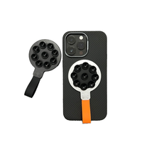 Support de téléphone à ventouse avec boucle magnétique réglable à rotation de 360 degrés avec support mural pliable en métal