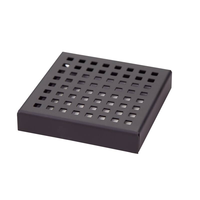 Grille de drainage linéaire anti-insectes de 4 pouces pour salle de bain et douche d'hôtel, en acier inoxydable 304, avec bride
