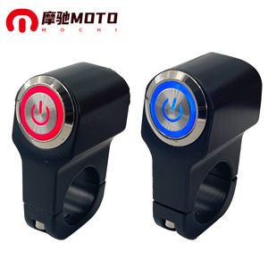 Motochi Motorcycle <b>Switch</b> 22mm Aluminum Alloy <b>Waterproof</b> With Led <b>Light</b> For Off Road Electric Bike Headlight Horn Power Cut Off - Product Image 1