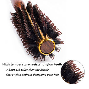 Peigne à rouleaux antistatique professionnel en gros, manche en bois, pour salon, écologique, cylindre de permanente, <span class=keywords><strong>Toni</strong></span>&<span class=keywords><strong>Guy</strong></span> Factory C003 - Product Image 5