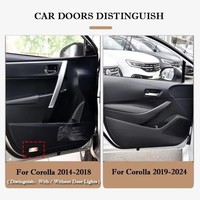 4 pièces de protections anti-chocs pour portières en fibre de carbone pour Toyota Corolla 2014-2026, anti-salissures, anti-rayures, accessoires de voiture