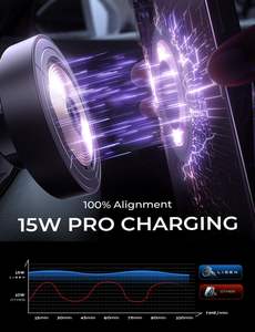 LISEN <span class=keywords><strong>Chargeur</strong></span> de voiture magnétique sans fil 15W à charge rapide, support de téléphone magnétique pour <span class=keywords><strong>iPhone</strong></span> 17 16 15 14 13 Pro Max - Product Image 3