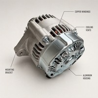 Alternador Directo de Fábrica para Toyota Yaris 1.4 D-4D Diésel 12V 90A 1022112780 DAN950 DAN965 27060-33040