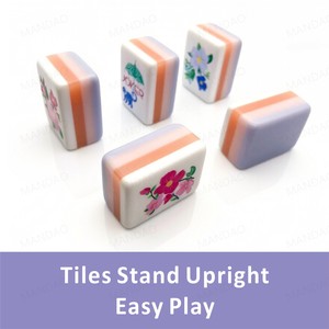 Luxury Acrylic American Mahjong <b>Set</b> 4 Player Portable Mahjong Tiles with Rack for Home Casino Club Play - Product Image 4