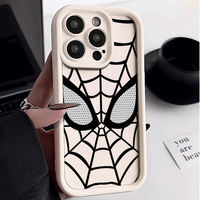 Coque de téléphone à motif d'araignée Housse de protection antichoc pour téléphone Accessoire de téléphone compatible avec iPhone 15 14 13 12 11 XS XR X