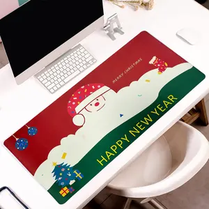 Novo estilo mesa mat placemat escritório com Natal PU Leather Desk Blotters Protector Laptop Computer Pad Non-Slip impermeável