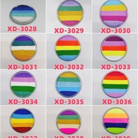 Bestseller Enfants 30g Emballage Rond Multicolore Peinture Corporelle et Faciale à Base d'Eau Végétale Naturelle Facile à Nettoyer Pigment Scénique