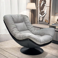 Fauteuil inclinable de style nordique, luxueux, confortable, en cuir, pour salon, fauteuil pivotant