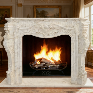 Manto de mármol independiente moderno hecho <span class=keywords><strong>a</strong></span> medida con control remoto para chimeneas en salas de estar y hoteles - Product Image 4