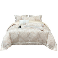 Parure de lit de luxe en satin de coton pur à fibres longues, respirante et douce pour la peau, idéale pour l'été, vente en gros