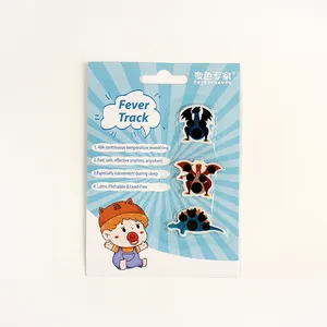 Promotional Custom Cartoon Eco Friendly Plastic Forehead Thermometer Adhesive Strip For Kids