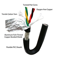 Kabel Rantai Tarik Terlindung Inti Twisted Pair 26/24/22AWG 2/4/6/8 Inti Kawat TRVVPS TRVVSP TRVV untuk Transmisi Data Industri