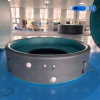 Bain à remous gonflable rond personnalisable avec coussin de confort, vente en gros d'usine, logo disponible