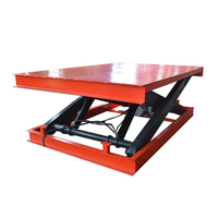 Plateforme élévatrice à ciseaux hydraulique fixe Daailift avec plateforme rotative, capacité 1000 kg, table 2000x1200 mm, temps de levage 30-40 s