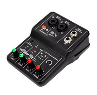 Carte son professionnelle mini-mixeur audio double canal |   Console de mixage métallique ultra-compacte, alimentée par USB, sortie analogique/numérique pour