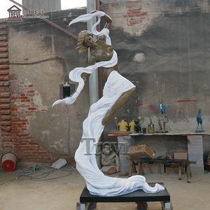 Наружная бронзовая голая сексуальная танцевальная статуя девушки скульптура женская статуэтка из бронзы - Product Image 5