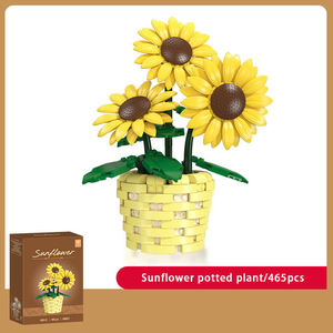 Juego de 465 Bloques de Construcción de Girasol en Maceta, Pétalos y Hojas Móviles, Ajustables en Múltiples Ángulos, Decoración para el Hogar, Regalo STEM para Niños - Product Image 4
