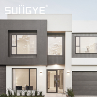 Fenêtre à battant SUNGYE en aluminium à cadre étroit, verre trempé anti-ouragan, ouverture vers l'extérieur, idéale pour villas et maisons – Offre Spéciale