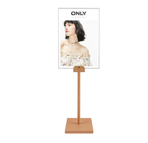 For Furniture Store And Book Store Tabletop Wood Display Stand Clear POP Acrylic Sign Holder 8.5 x 11 Inches Ad Frame Board