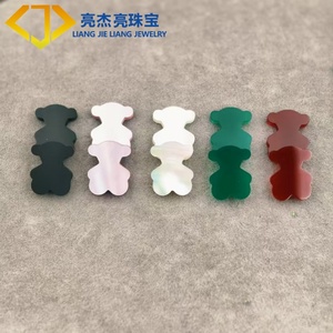 <span class=keywords><strong>Colgante</strong></span> de Trébol de Ágata Natural al por Mayor de Fábrica, Piedra Preciosa Suelta para Fabricación de Joyería - Product Image 2