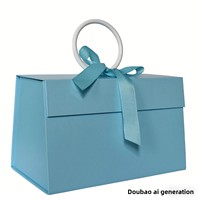 Boîte cadeau pliable monobloc, boîte cadeau portable vide de couleur unie pour le Festival du Dragon et les cadeaux de vacances