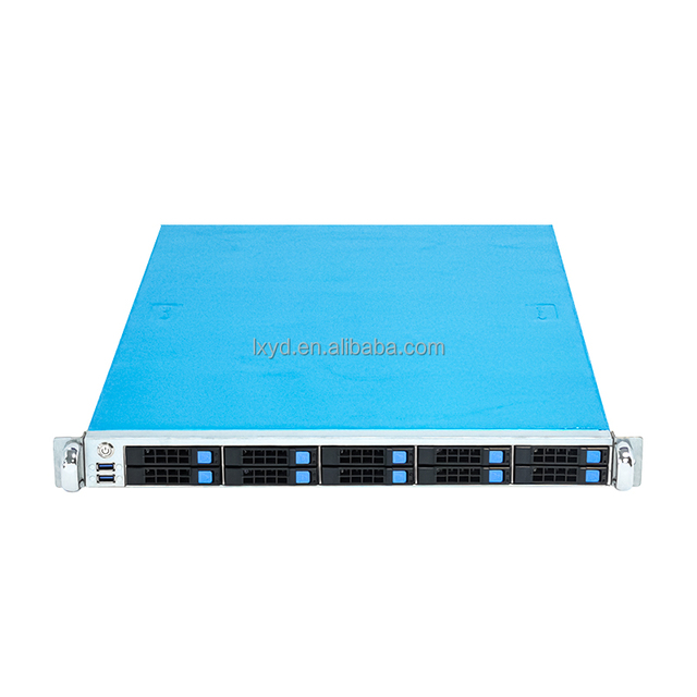 Customizable 1U ATX Rack Server Chassis with 10 Hard Disk Bays Steel & Aluminum Alloy USB Front Ports with Fan