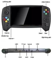 XY-08 Console de jeu double écran 7 pouces, lecteur de jeux portable, consoles rétro classiques 16 Go, lecteurs de jeux vidéo portables Android