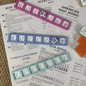 Tavola da Mahjong Charleston con Design Colibrì, Guida ROL LOR per la Pratica in Solitaria e per Principianti - Product Image 3