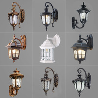 Lampe murale de jardin au design vintage, Style européen, pour l'extérieur, l'intérieur, l'hôtel, la station, la lanterne extérieure